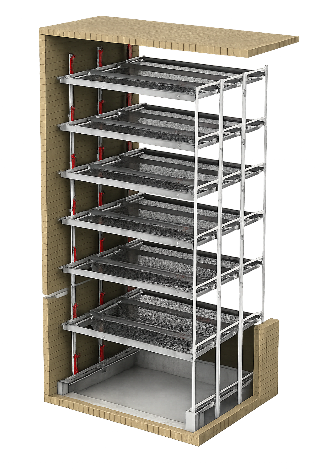 2 Pit +6 Puzzle Parking System Platform