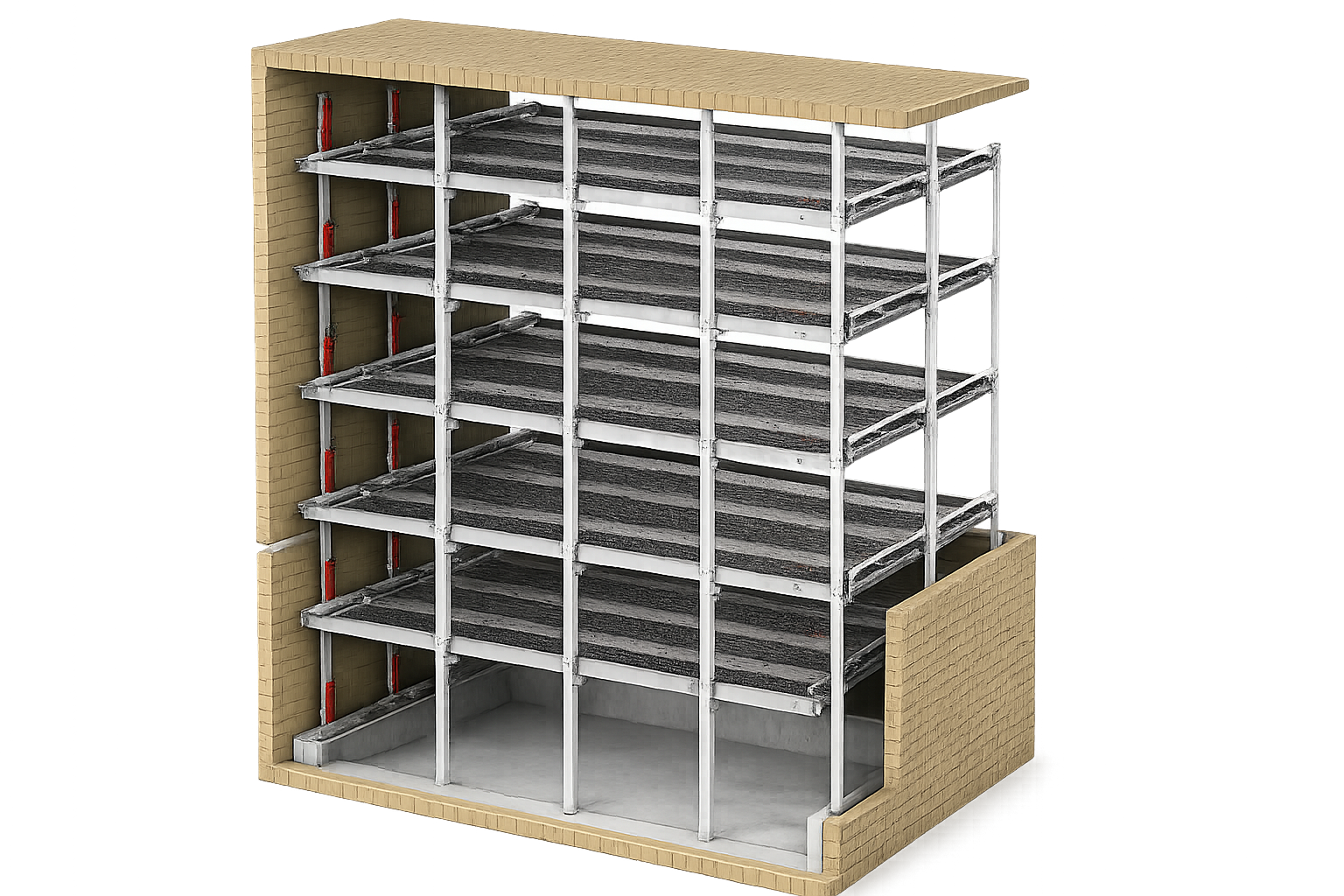 3 Pit +5 Puzzle Parking System Platform